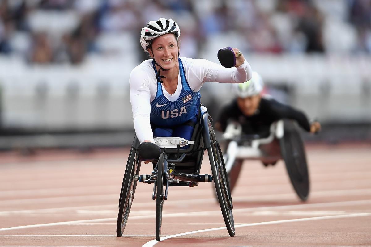 wheelchair racer on the track