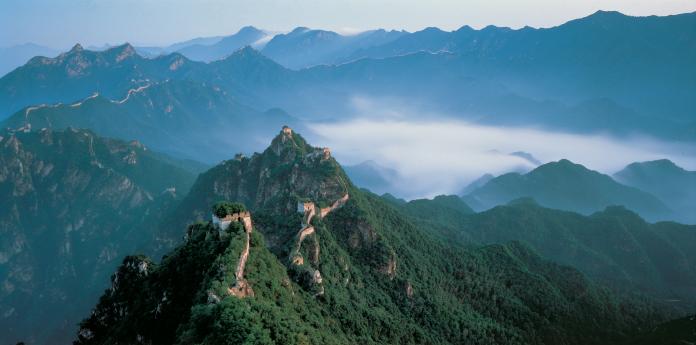 Aerial view of the Chinese Great Wall
