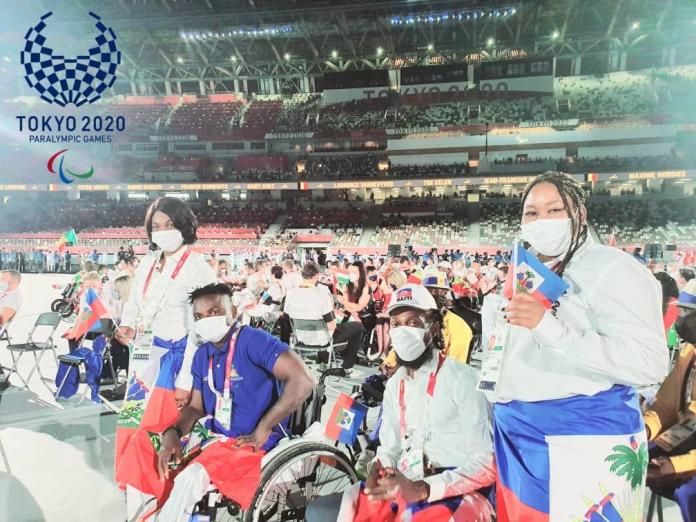 Haiti team at the Paralympic Games opening ceremony