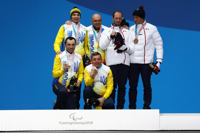 PyeongChang 2018 Para biathlon medal ceremony for the men's 15 km vision impaired
