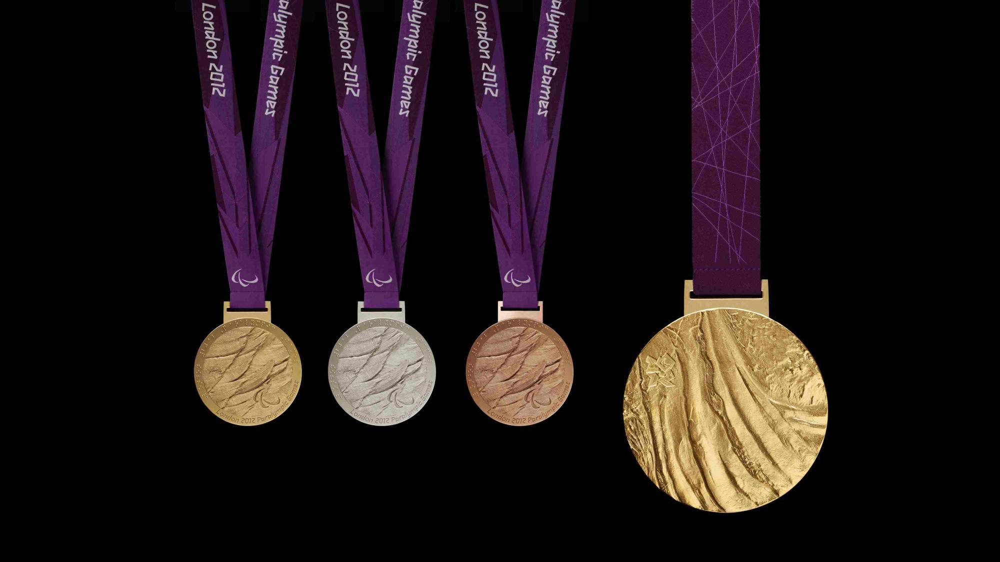 The medals of the London 2012 Paralympic Games