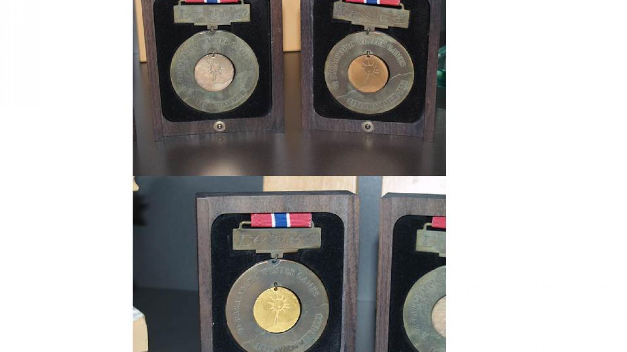 The medals of the Lillehammer 1994 Paralympic Winter Games