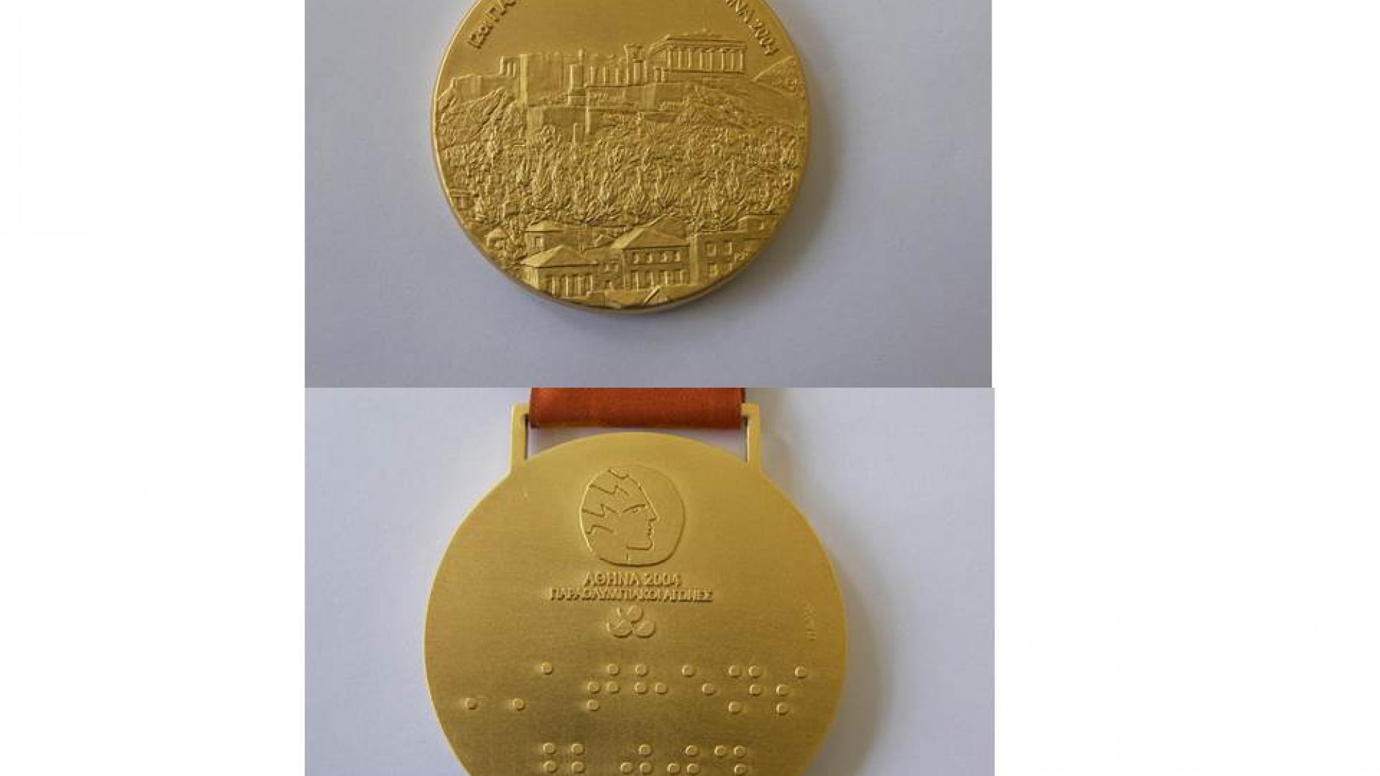 The medals of the Athens 2004 Paralympic Games