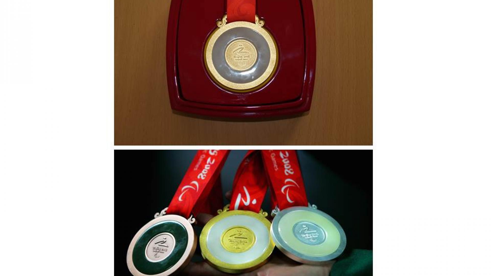 The medals of the Beijing 2008 Paralympic Games