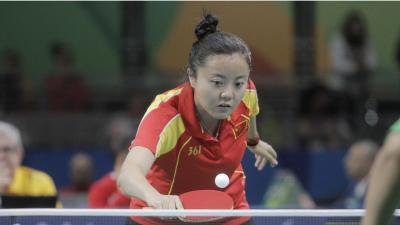 female Para table tennis player Mao Jingdian 