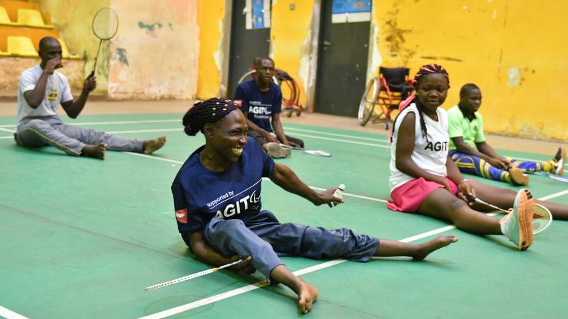 Participants of BWF workshop have fun while trying Para badminton in Uganda