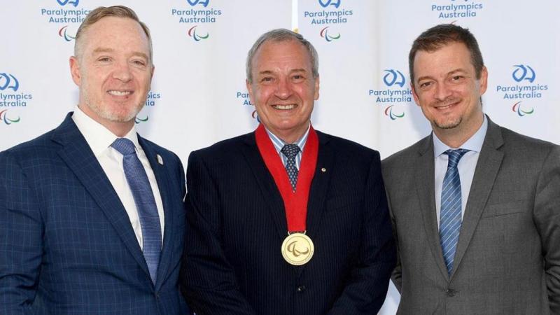 Greg Hartung received the Paralympic Order from IPC President Andrew Parsons