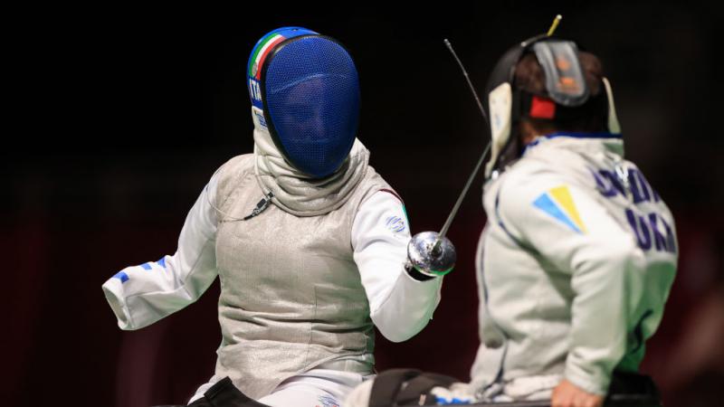 Wheelchair fencer Bebe Vio competing at the Tokyo 2020 Paralympic Games