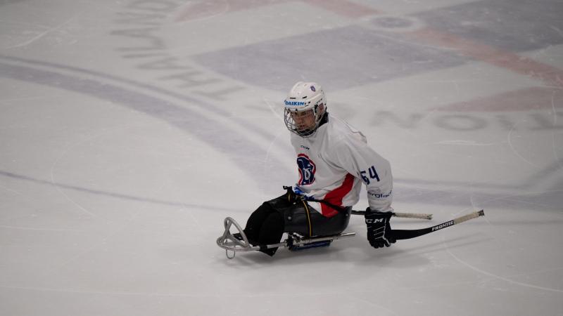 A Para Ice Hockey in action.