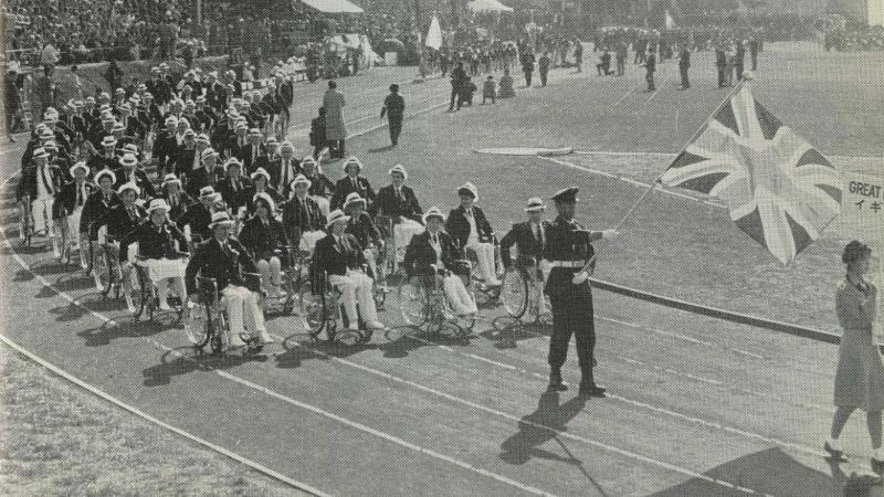 UK team in the opening ceremony of the Paralympic Games in Tokyo 1964
