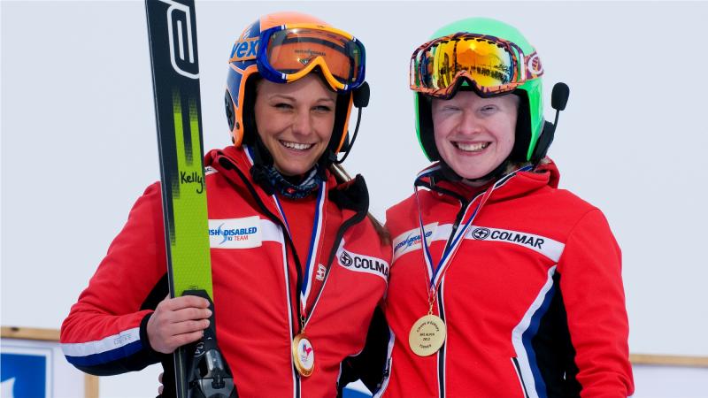 Great Britain's Kellly Gallagher and Guide Charlotte Evans