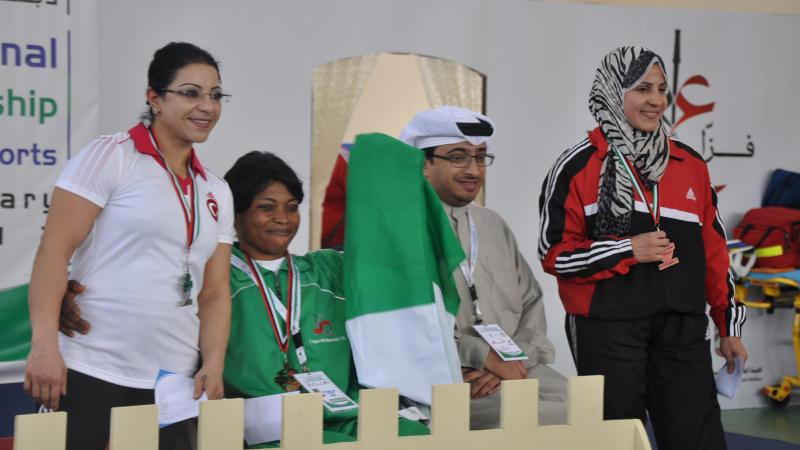 44Kg Women’s podium at 4th FAZZA International Powerlifting Championship