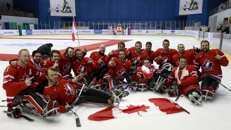 Canada ice sledge hockey team
