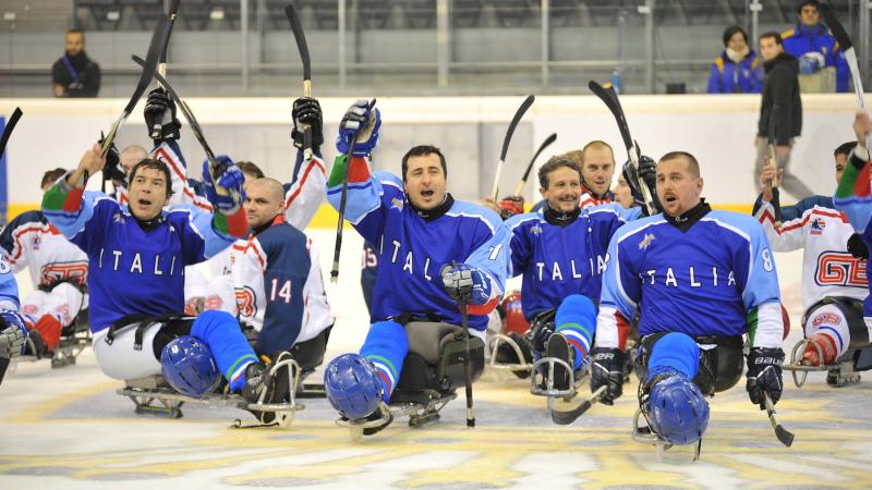 Italian ice sledge hockey team