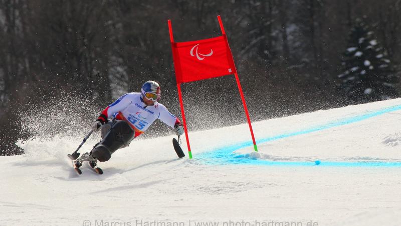 Yohann Taberlet, France just misses out on a medal in the men's giant slalom sitting category