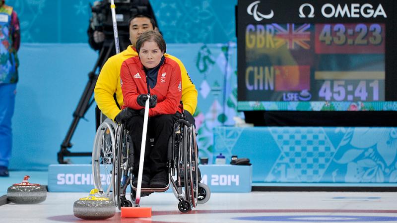 Aileen Neilson competes at the Sochi 2014 Paralympic Winter Games.