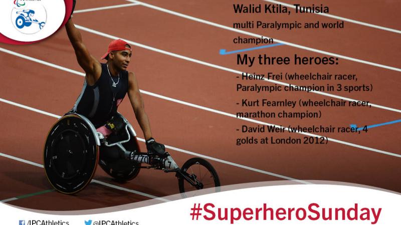 Walid Ktila has three Superheros: Heinz Frei, Kurt Fearnley and David Weir.