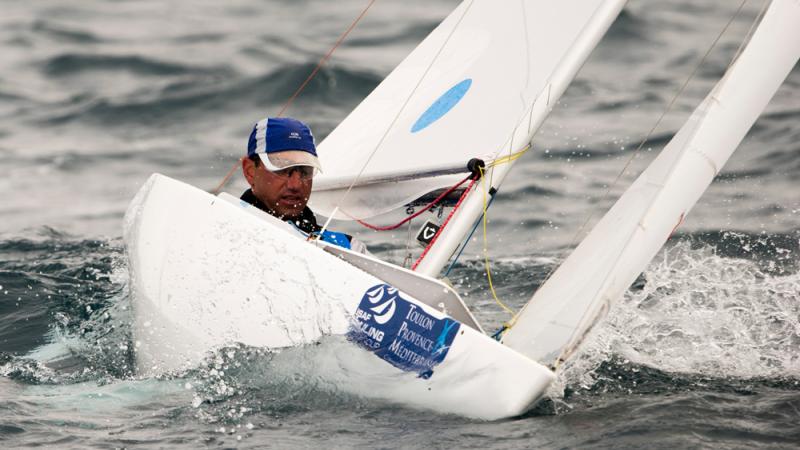 Damien Seguin of France secured the victory in the final 2.4mR race of the week