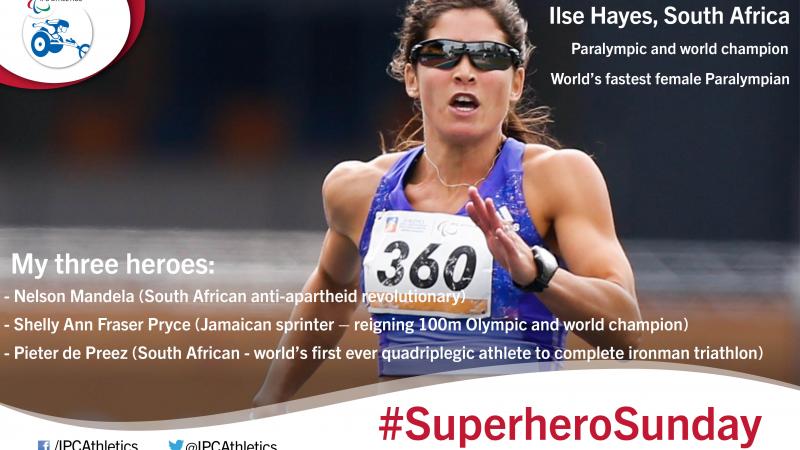 World's fastest female Paralympian, Ilse Hayes, gives an insight into her three heroes.