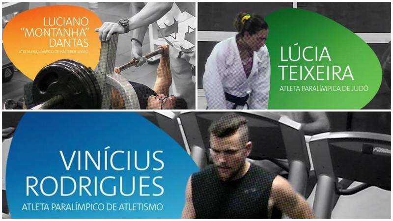 Powerlifter Luciano Dantas, visually impaired judoka Lucia Teixeira and sprinter Vinicius Rodrigues.