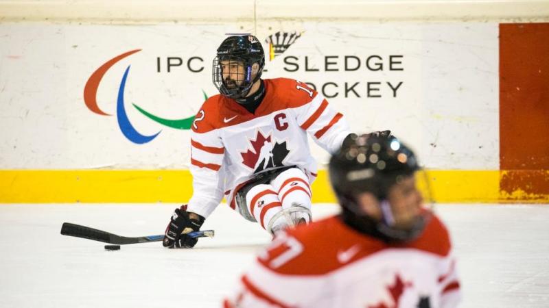 Canada took the lead at the top of the Torino 2015 ice sledge hockey international tournament table.