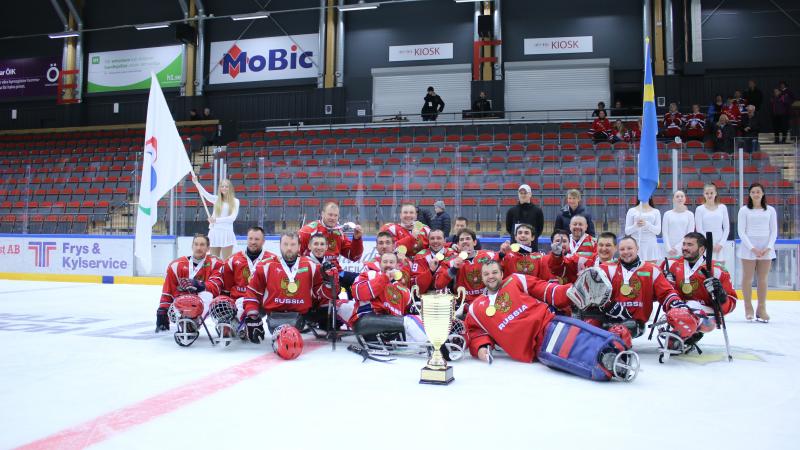 Russia become the European champion in ice sledge hockey.