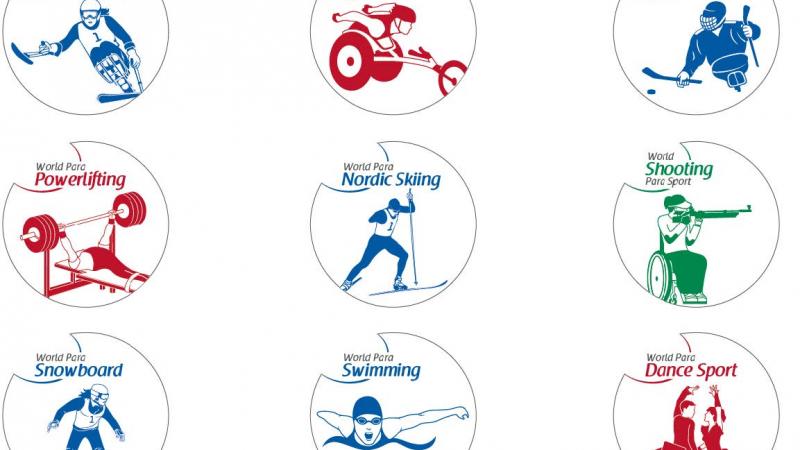 New logos of the sports governed by the IPC