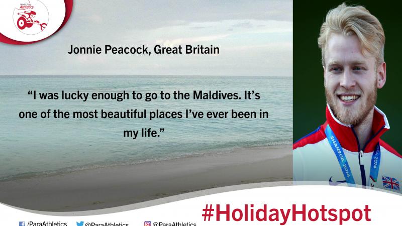 Holiday hotspot with Great Britain’s Jonnie Peacock