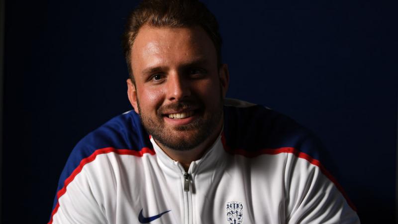 Aled Davies smiles for the camera ahead of London 2017