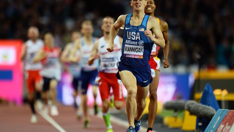 The USA's Michael Brannigan in action at the World Para Athletics Championships London 2017.