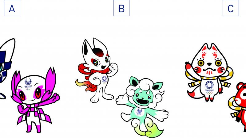 six cartoon mascot designs