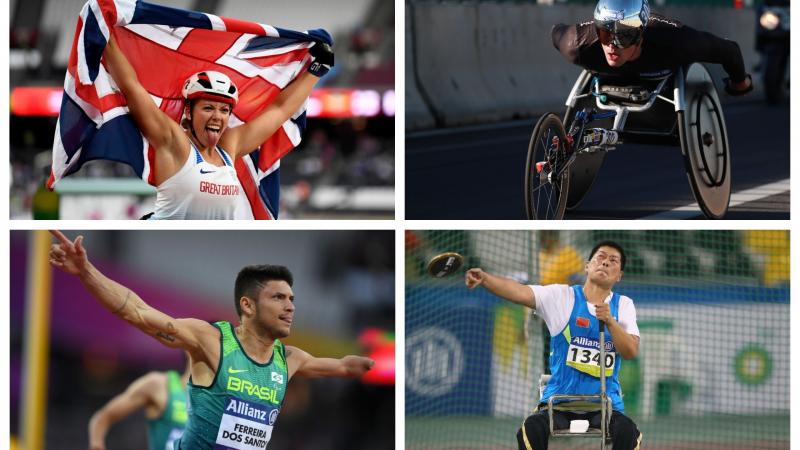 four Para athletes competing at their sports 