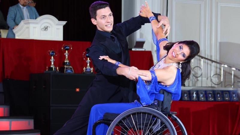a male and female Para dance couple