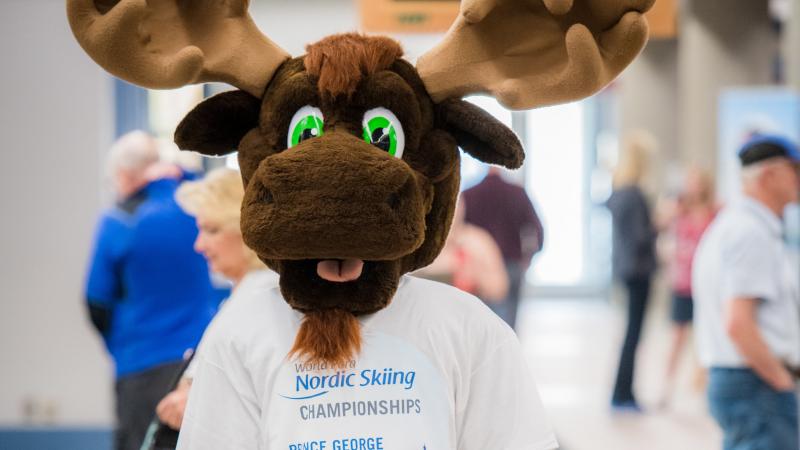 the official mascot of Prince George 2019, Fraser the Moose