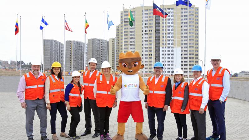 Members of the APC and IPC toured the Lima 2019 Athlete Village with 10 months to go