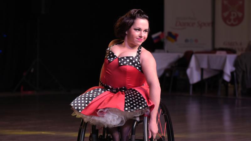 Wheelchair dancer Helena Kasicka while competing