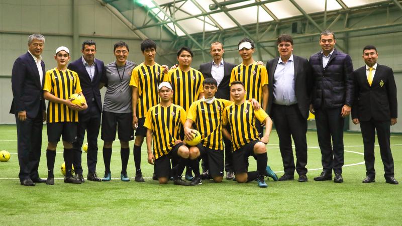 Luis Figo was among the attendants to the blind football training sessions in Kazakhstan
