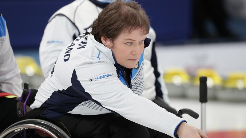 female wheelchair curler Aileen Neilson