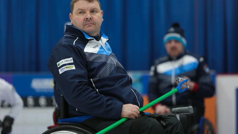 male wheelchair curler David Melrose