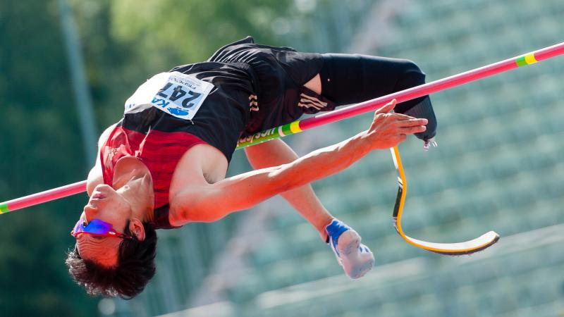 Toru Suzuki set a new T64 world record in the men’s high jump competition in Grosseto