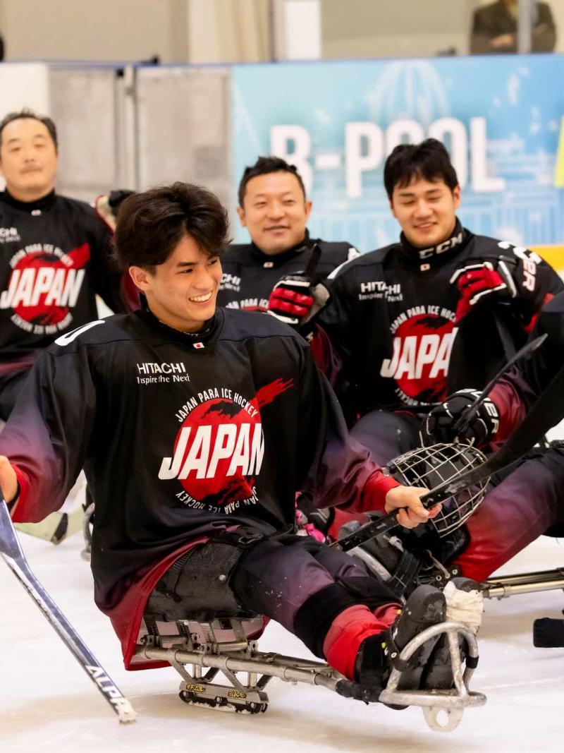 Athletes celebrate in joy