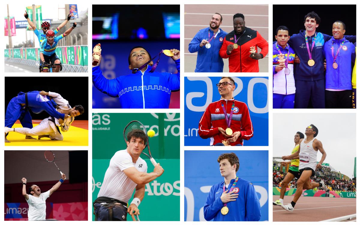 Ten photos of the ten nominees for Best Male Athlete at Lima 2019