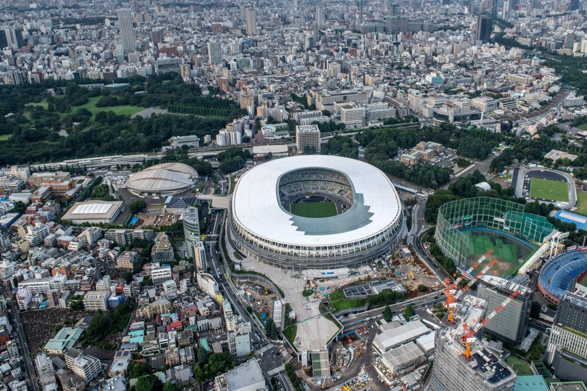 Aerial photo view of venues for Tokyo 2020