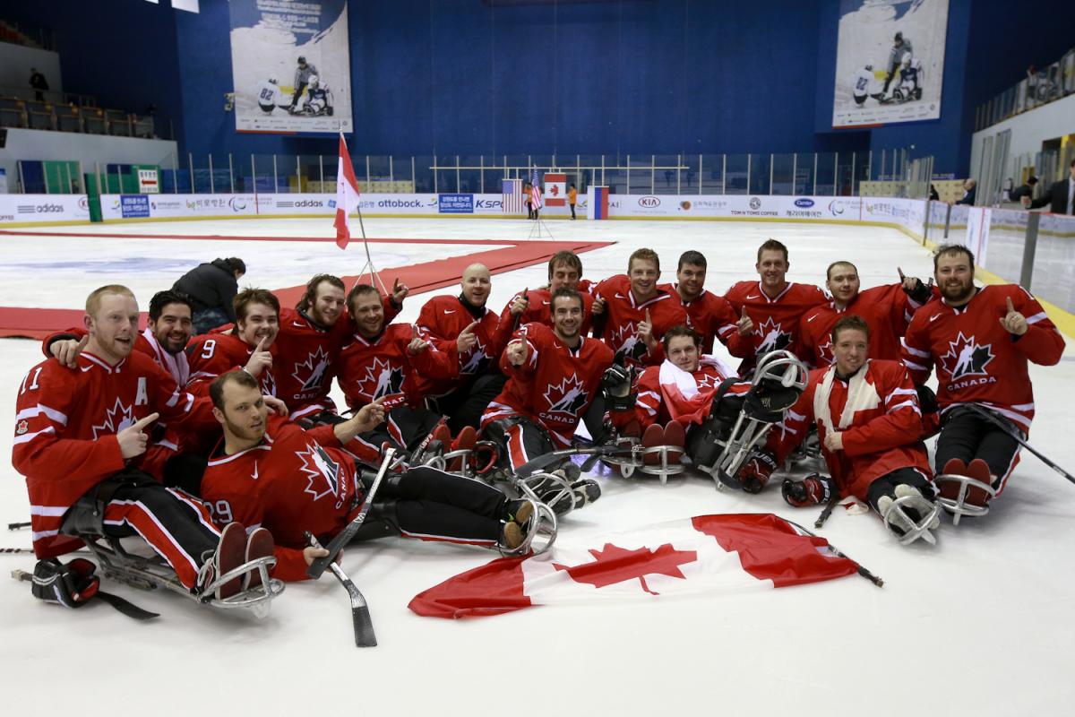 Canada ice sledge hockey team