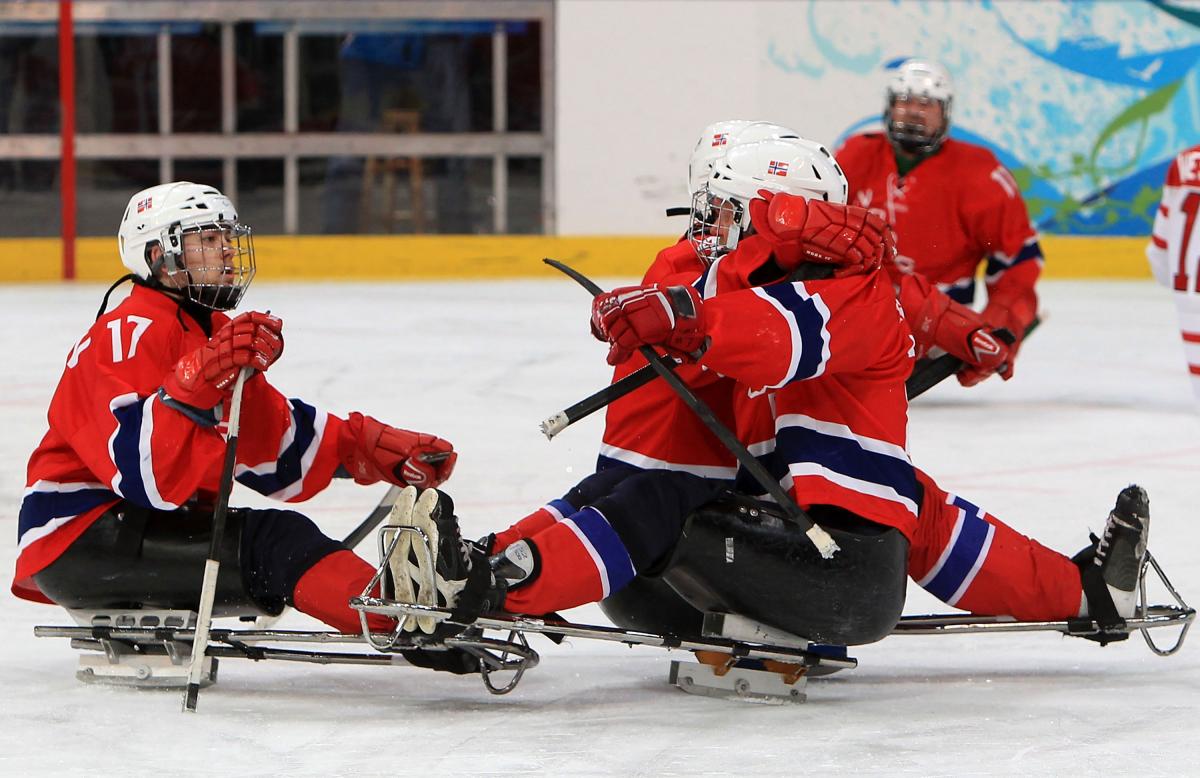 Norway's ice sledge hockey team