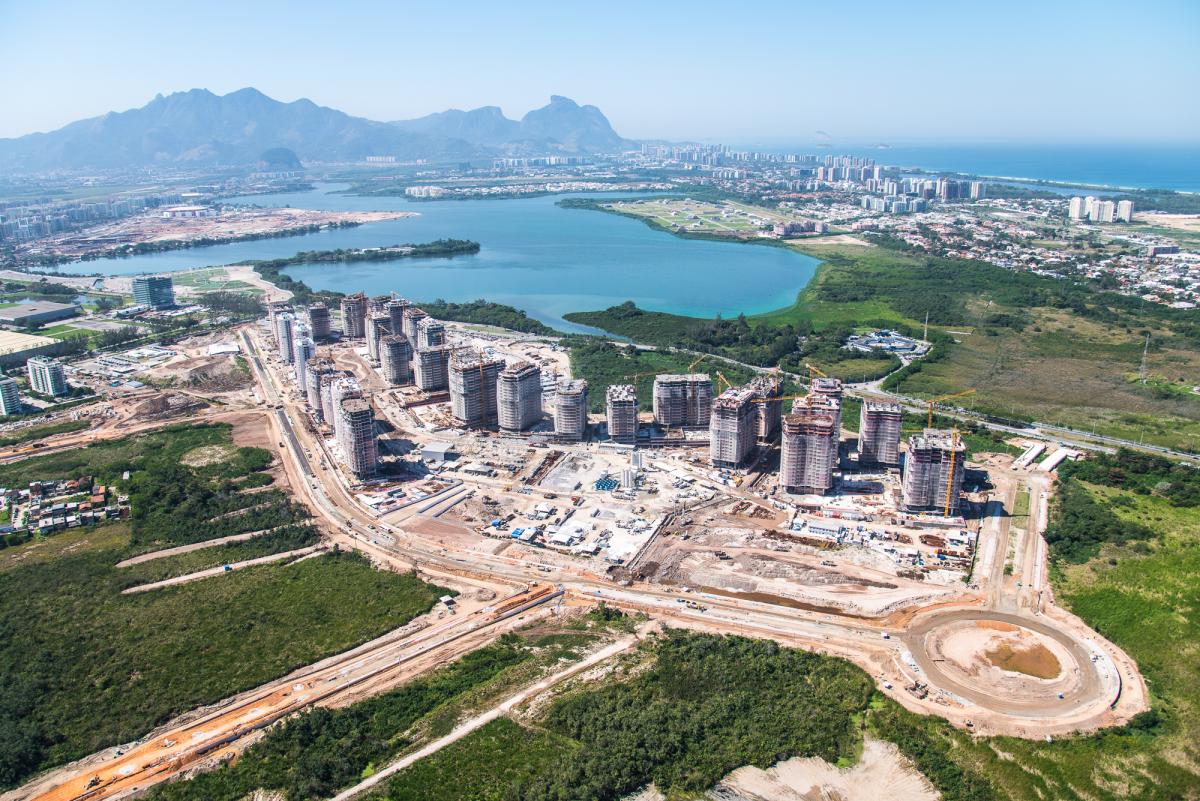 An aerial view of the Olympic and Paralympic Village for the Rio 2016 Paralympic Games.