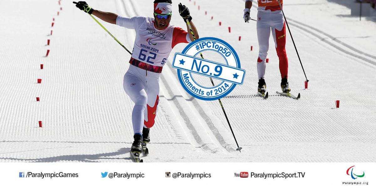Brian McKeever Top 50 Moments of 2014 rectangle Canada's Brian McKeever and guide Graham Nishikawa won a remarkable sprint in Sochi.