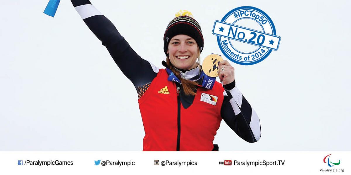 Germany’s Anna Schaffelhuber became only the second woman to win all five alpine skiing events at a Paralympic Games.