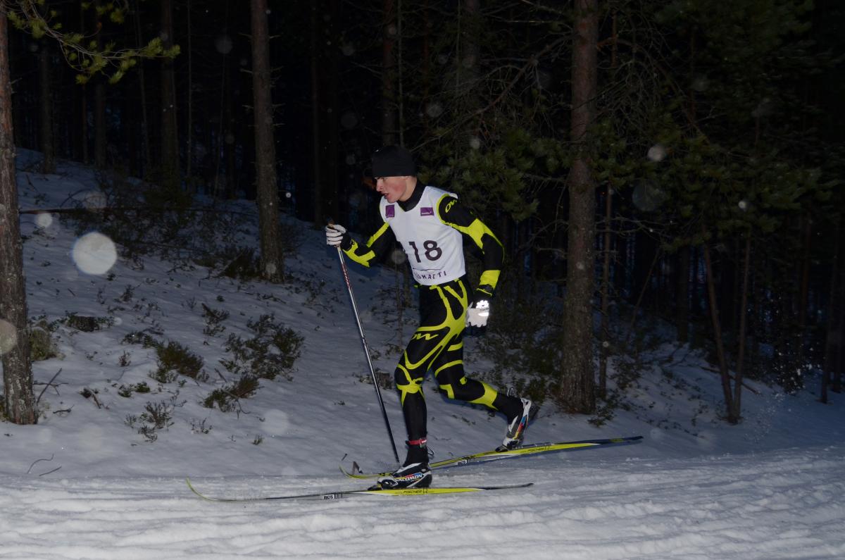 Ukraine's Ihor Reptyukh on his way to winning the 10km cross-country 2014 IPC Nordic Skiing World Cup race in Vuokatti, Finland. 