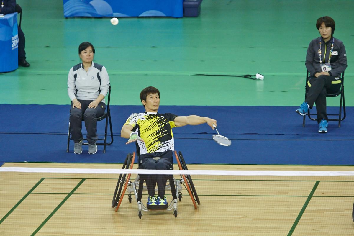 Korea’s Asian Para-Games champion Choi Jung-Man in action